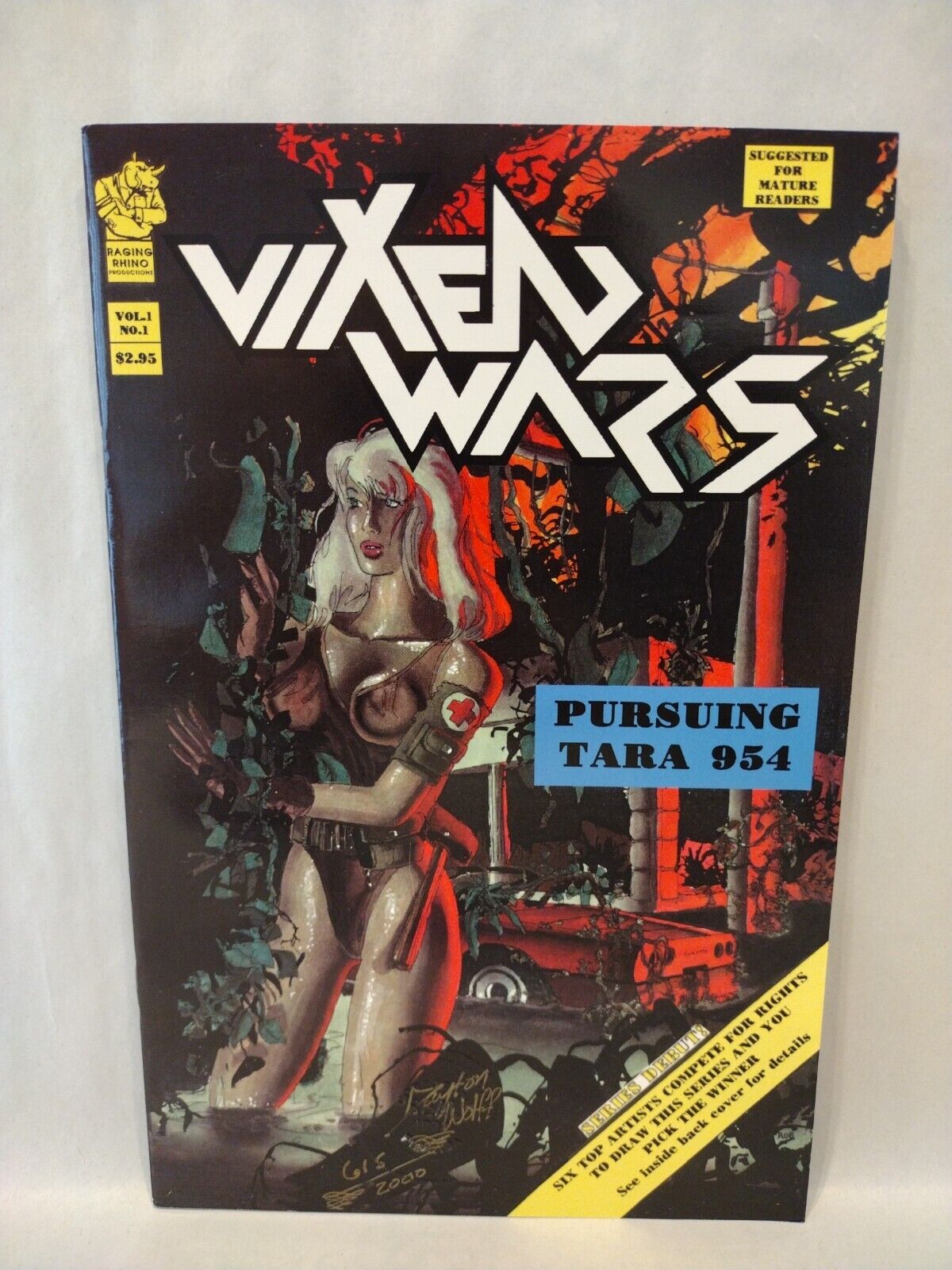 Vixen Wars Pursuing Tara #1 (1993) Raging Rhino Comic Signed & Numbered Edition 