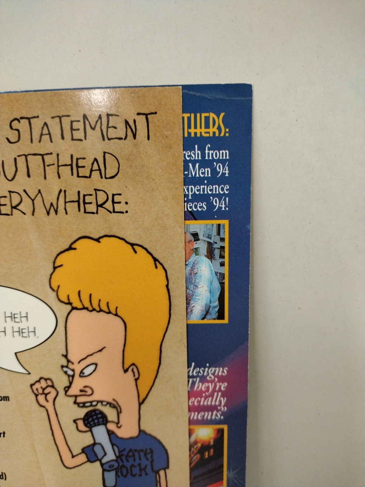Beavis & Butthead Marvel Masterpieces (1994) Fleer Uncut 9 Promo Card Sheets