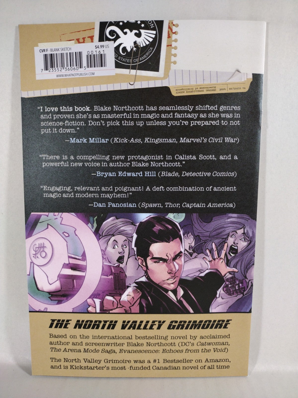 North Valley Grimoire #1 (2023) Whatnot Massive Blank Sketch Variant Cover NM