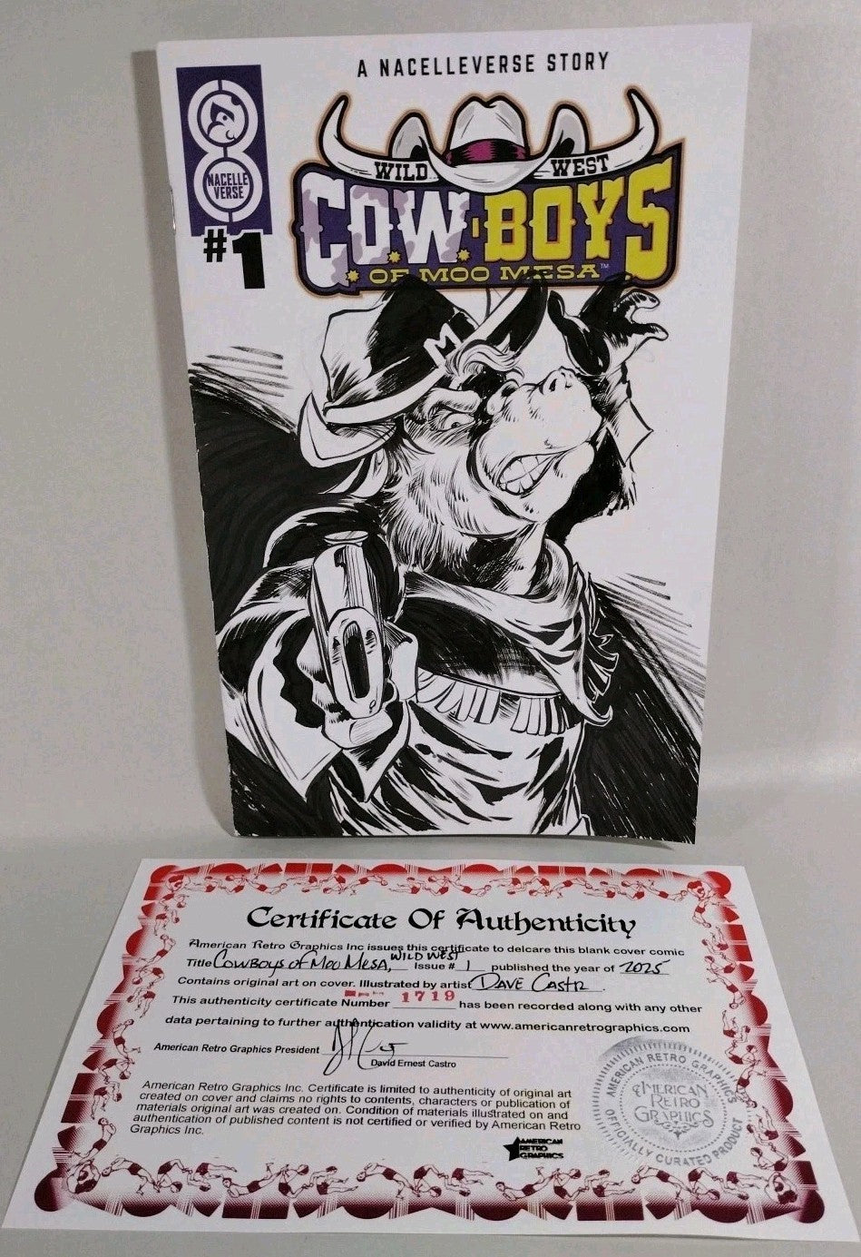 Cowboys Of Moo Mesa #1 (2025) Nacelle Comic Sketch Cover W Original DCastr Art