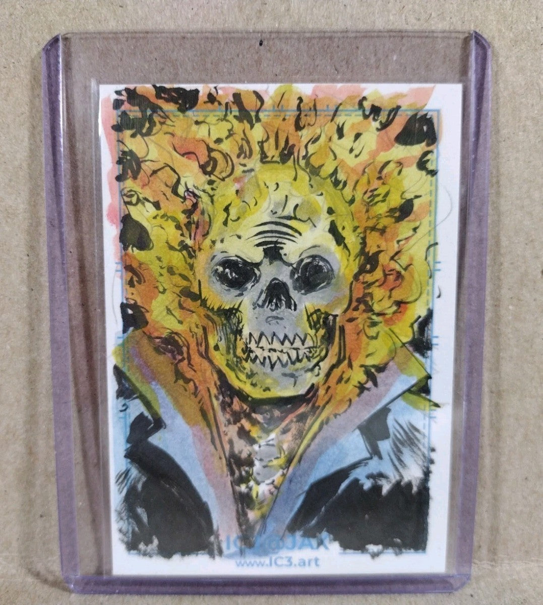 CAF IC3 (2026) JAX Convention Sketch Card W Original Dave Castr Ghost Rider Art