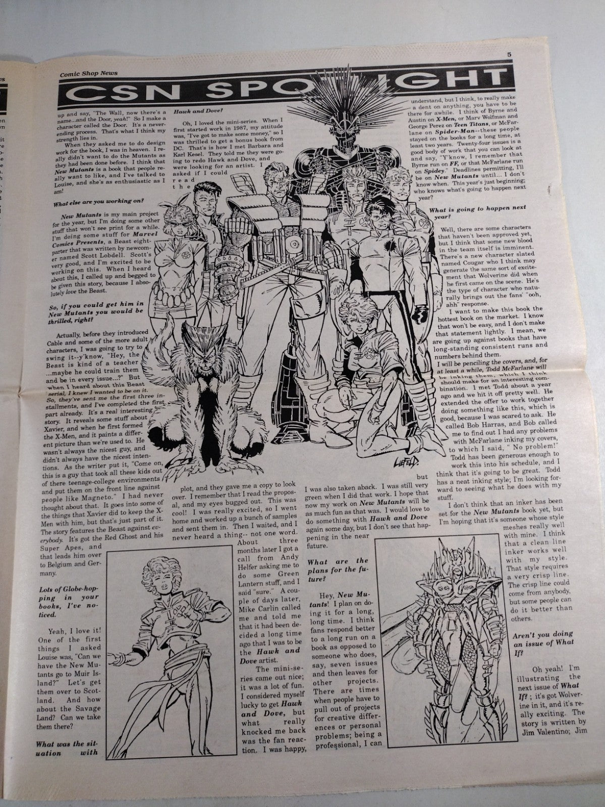 Comic Shop News 118 August 27 1989 Newsletter 1st New Mutants Cable Shown Named