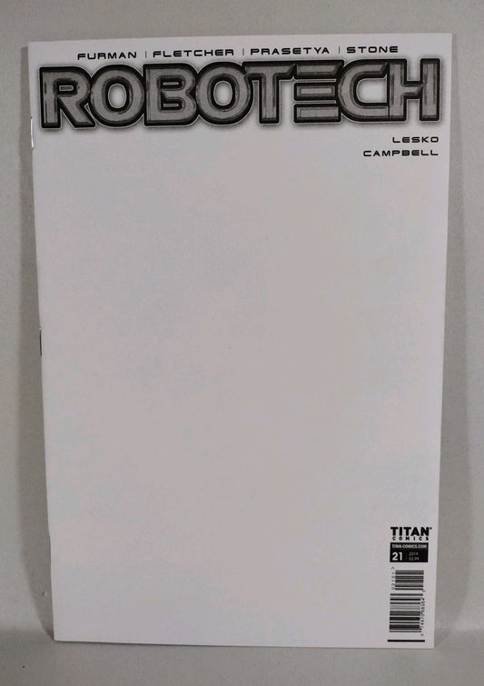 Robotech #21 (2019) Titan Comic Blank Sketch Variant Cover NM