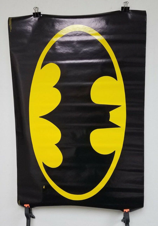 Vintage DC Comics Batman Logo Poster Press One Printing 35 x 23 Unused
