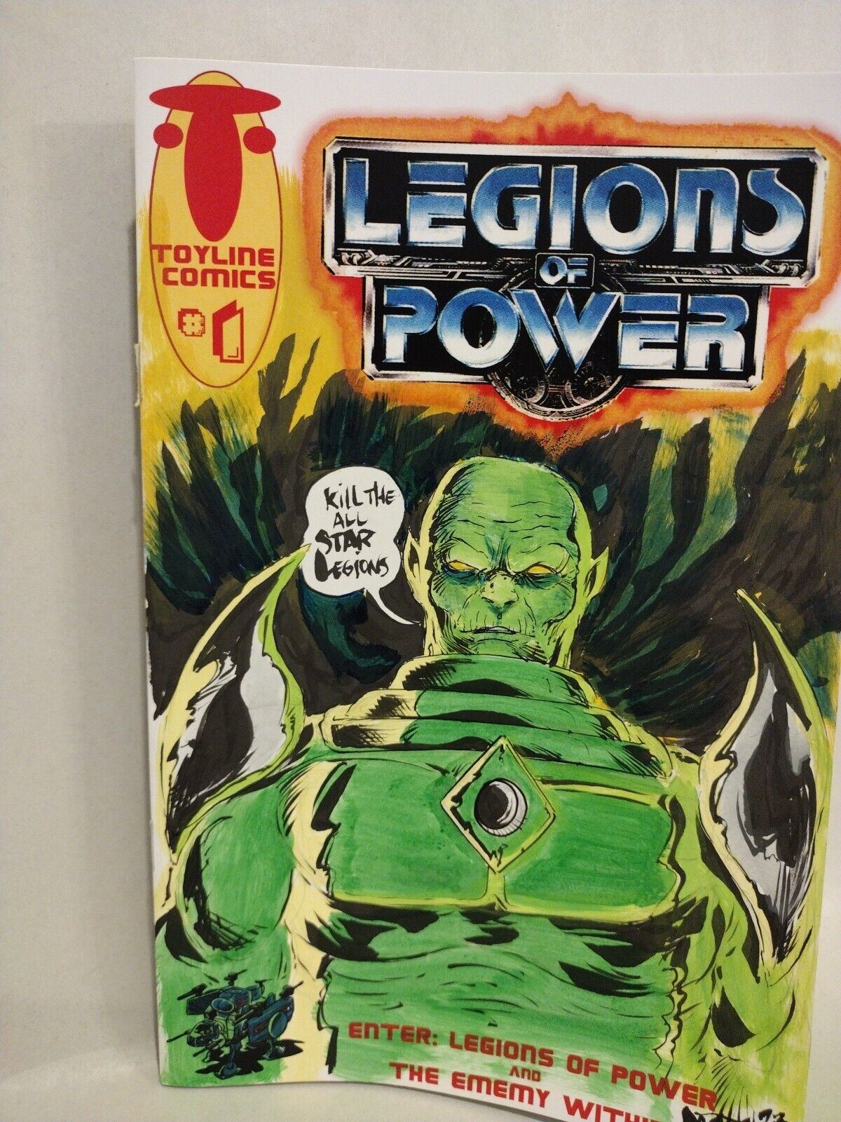 Legions Of Power #1 Action Figure Comic Sketch Variant W Original Dave Castr Art