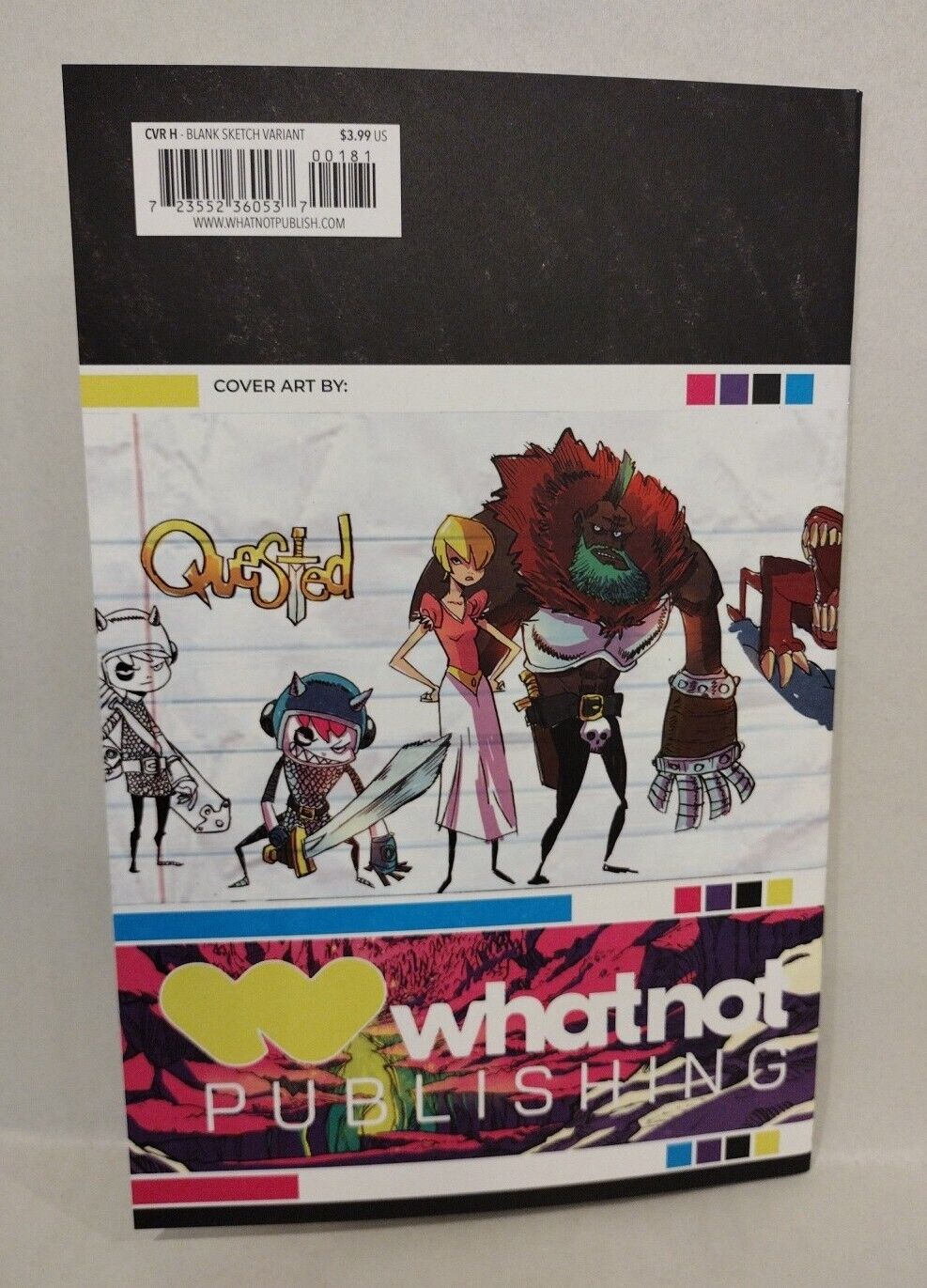 QUESTED 1 (2022) Whatnot Blank Sketch Cover Comic W Original JINX Dave Castr Art