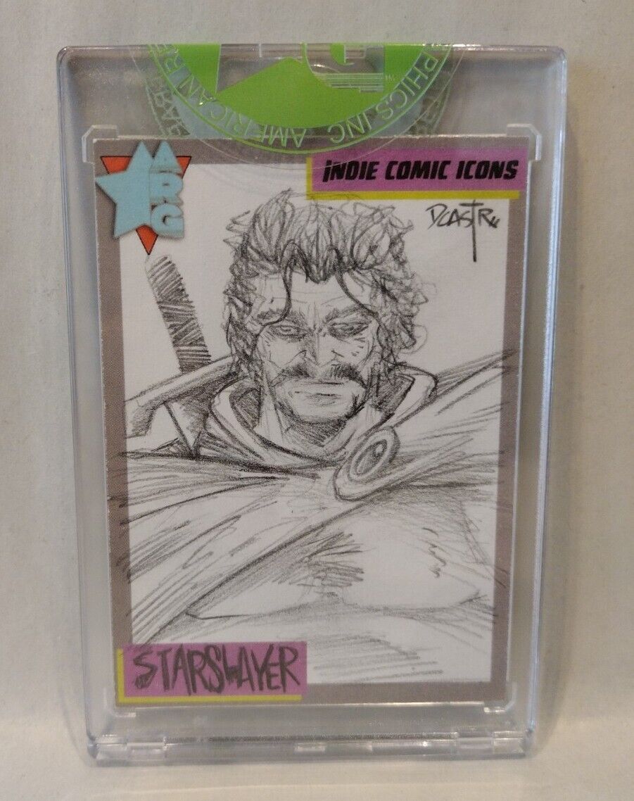 Indie Comic Icons Sketch Card w Original Starslayer Art DCastr (2023) ARG Sealed