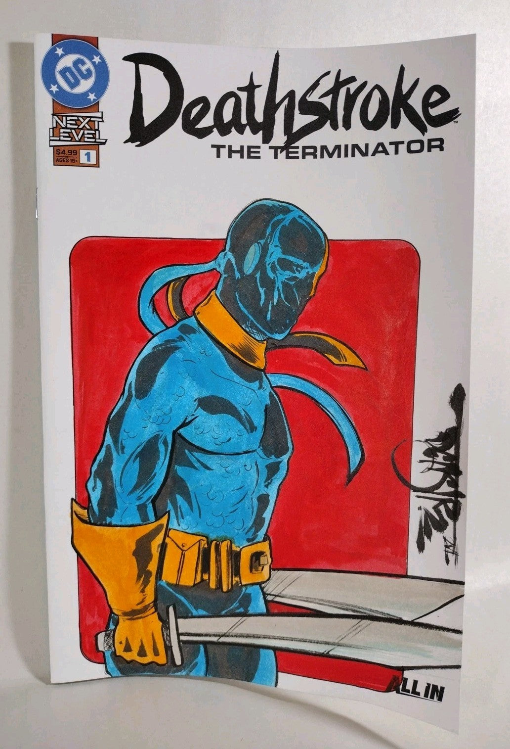 Deathstroke Terminator #1 (2026) DC Sketch Var Cover Comic W Original DCastr Art
