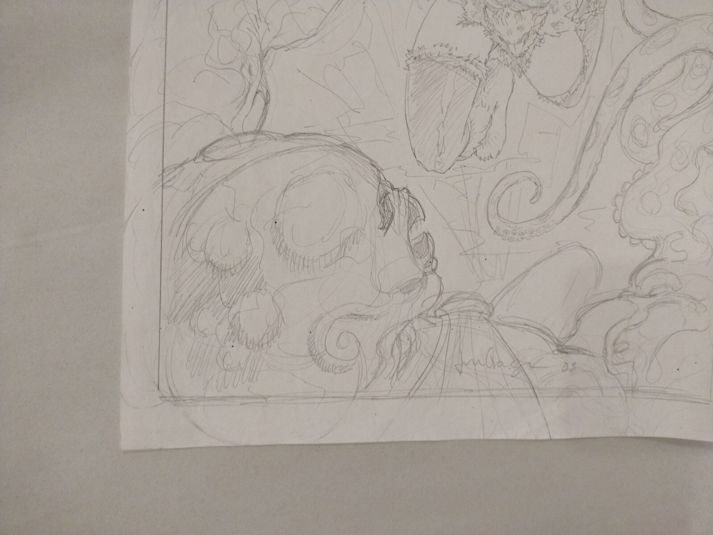 Sar-Na Original Jason Crager Fantasy Comic Preliminary Pin-Up Art 11 X 17 Signed