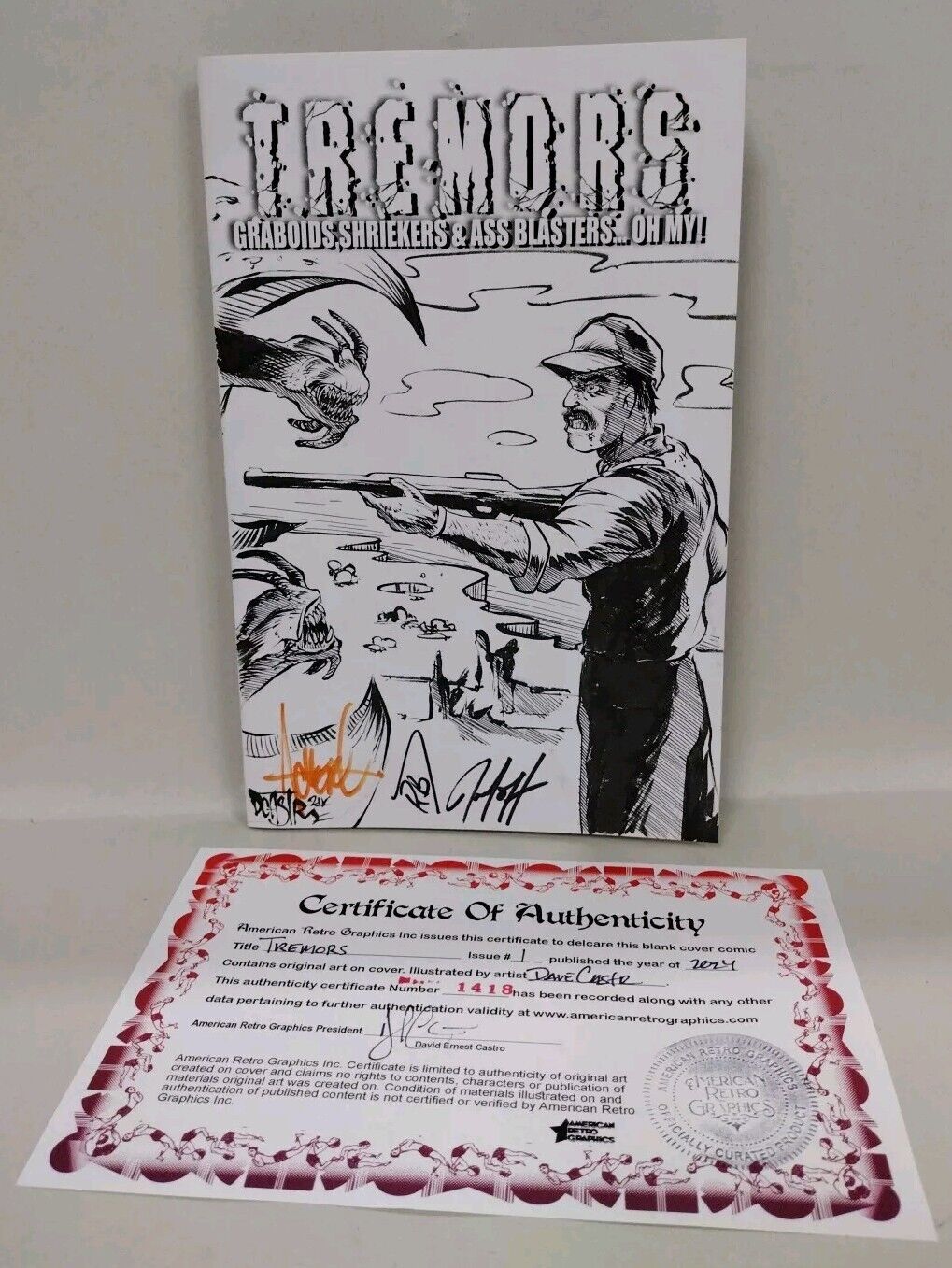 TREMORS #1 (2024) Aequitas Comic Sketch Cover W Original DCastr Burt Gummer Art