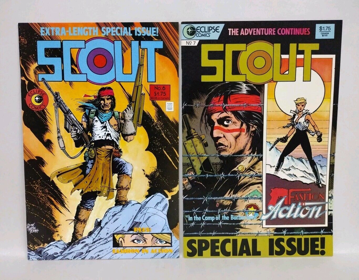 Scout (1985) Eclipse Comic Set Lot #2 3 4 5 6 7 Tim Truman Fashion In Action