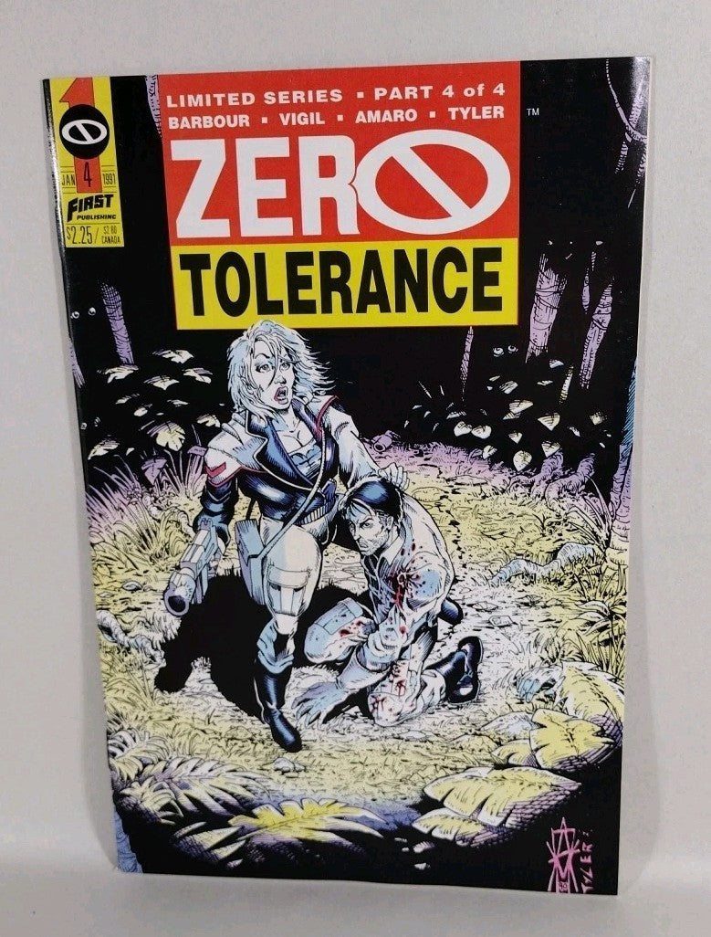 Zero Tolerance 1990 Complete First Comic Series 1 2 3 4 Tim Vigil David Barbour