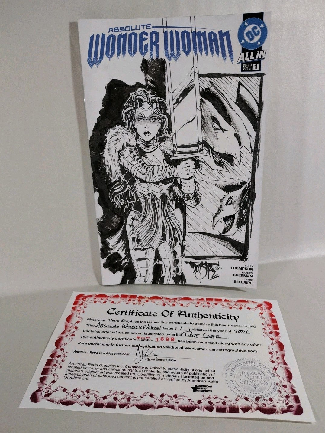 Absolute Wonder Woman 1 (2024) DC Comic Sketch Variant Cvr W Original DCastr Art