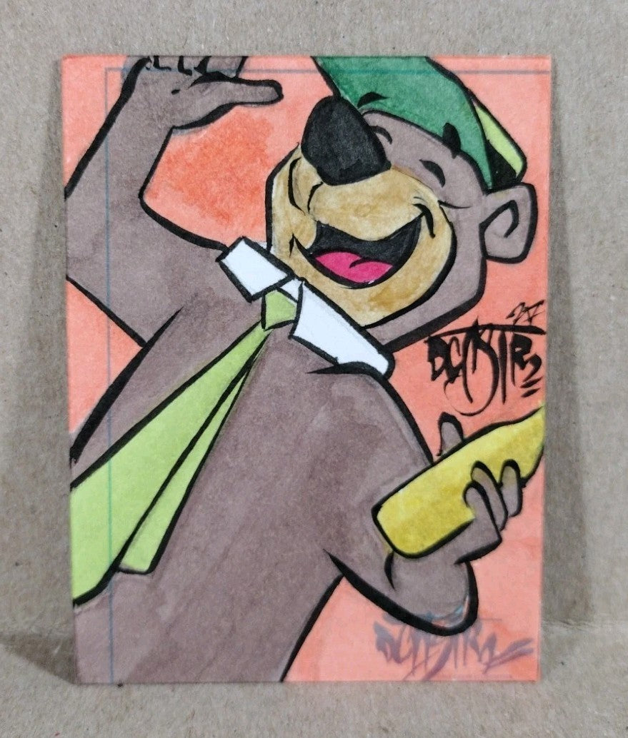 Dave Castr Crusin (2025) OAC Error Sketch Card W Original Yogi Bear ACEO Art