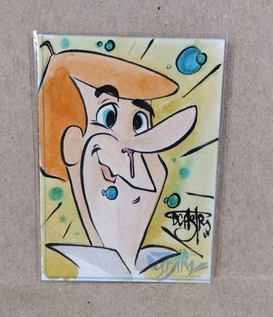 Dave Castr Crusin (2025) OAC Sketch Card W Original George Jetson Art ACEO
