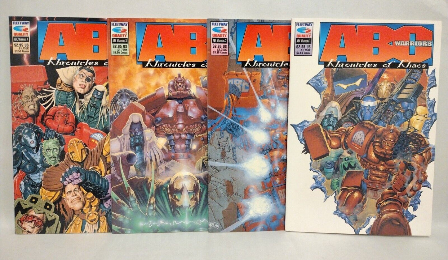 ABC Warriors Chronicles Of Khaos Complete SQP Fleetway Comic Set #1 2 3 4