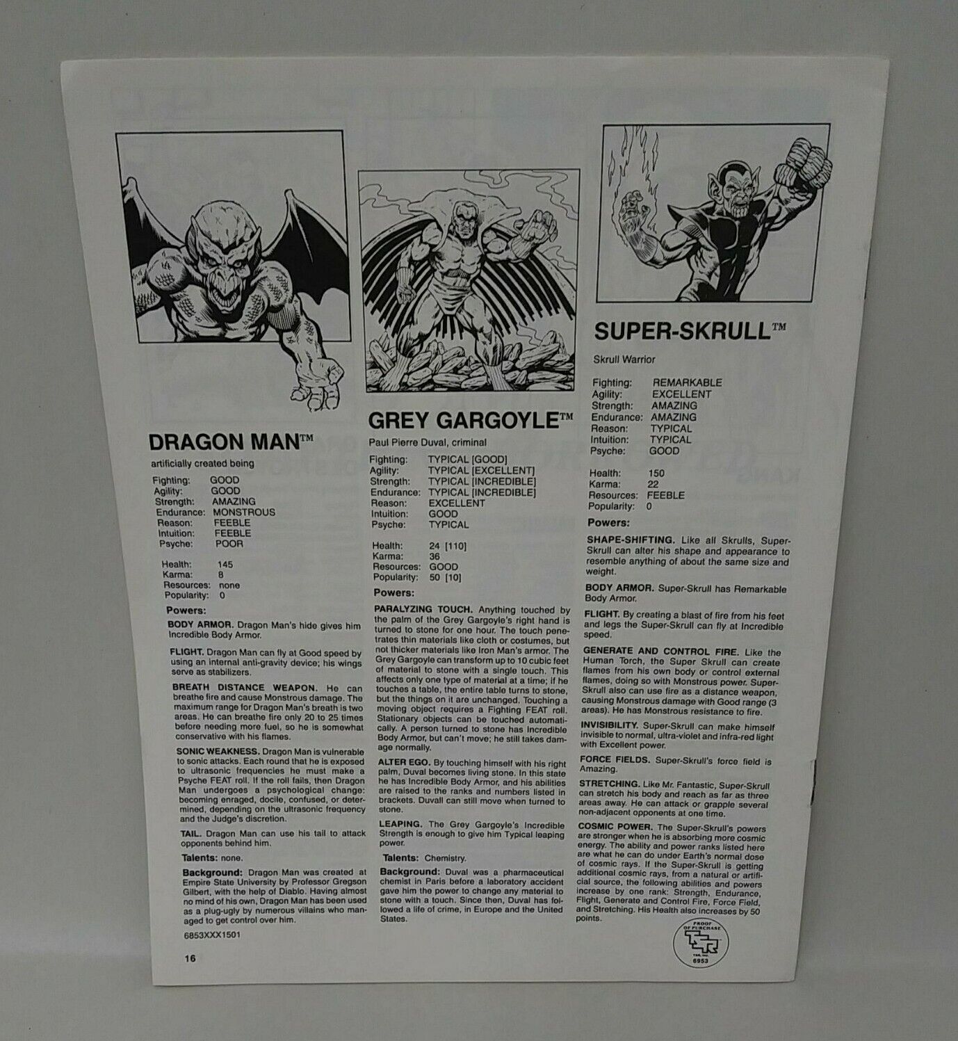 Marvel Super Heroes (1984) MH-2 Time Trap Official Game Adventure 6853 TSR