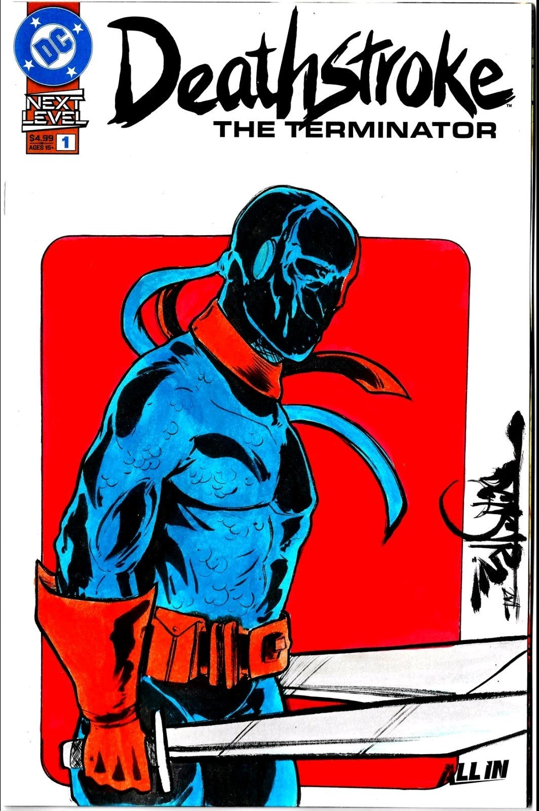 Deathstroke Terminator #1 (2026) DC Sketch Var Cover Comic W Original DCastr Art