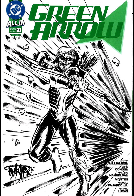 Green Arrow #17 (2024) DC Comic Sketch Variant Cover W Original Dave Castr Art