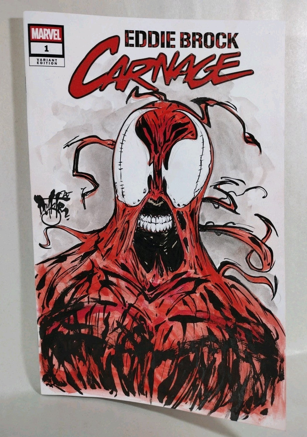 Eddie Brock Carnage #1 (2025) Marvel Sketch Cover Variant W Original DCastr Art