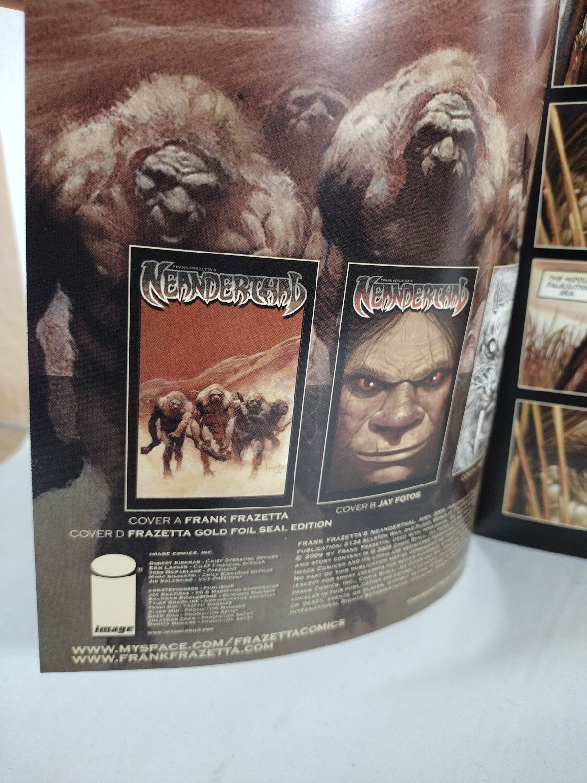 Frank Frazetta Neanderthal #1 Image Comic One Shot Phoenix Exclusive AP Signed