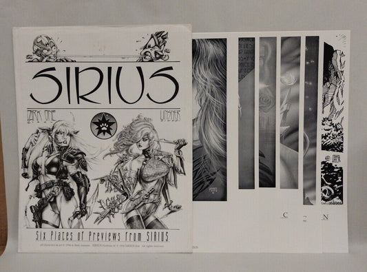 Sirius Six Plates Of Previews (1994) Portfolio Set Dark One JML Dawn Jatarri 