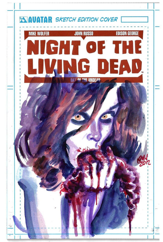 NOTLD Day Of The Undead #1 (2014) Sketch Cover Variant W Original Ken Meyer Art