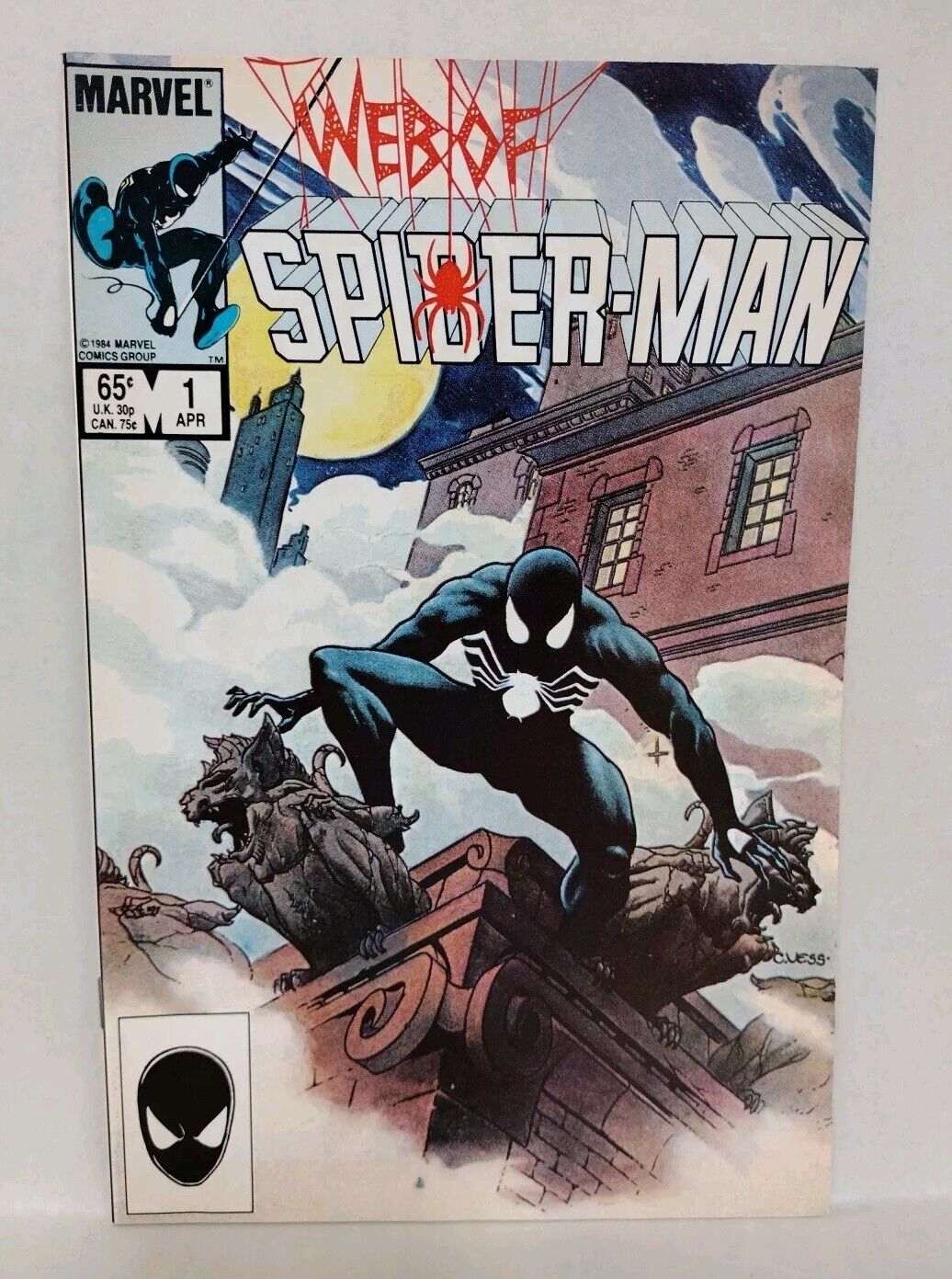 Web of Spider-Man #1 (1985) Marvel Comic Vulturions 1st Appearance Black Suit VF