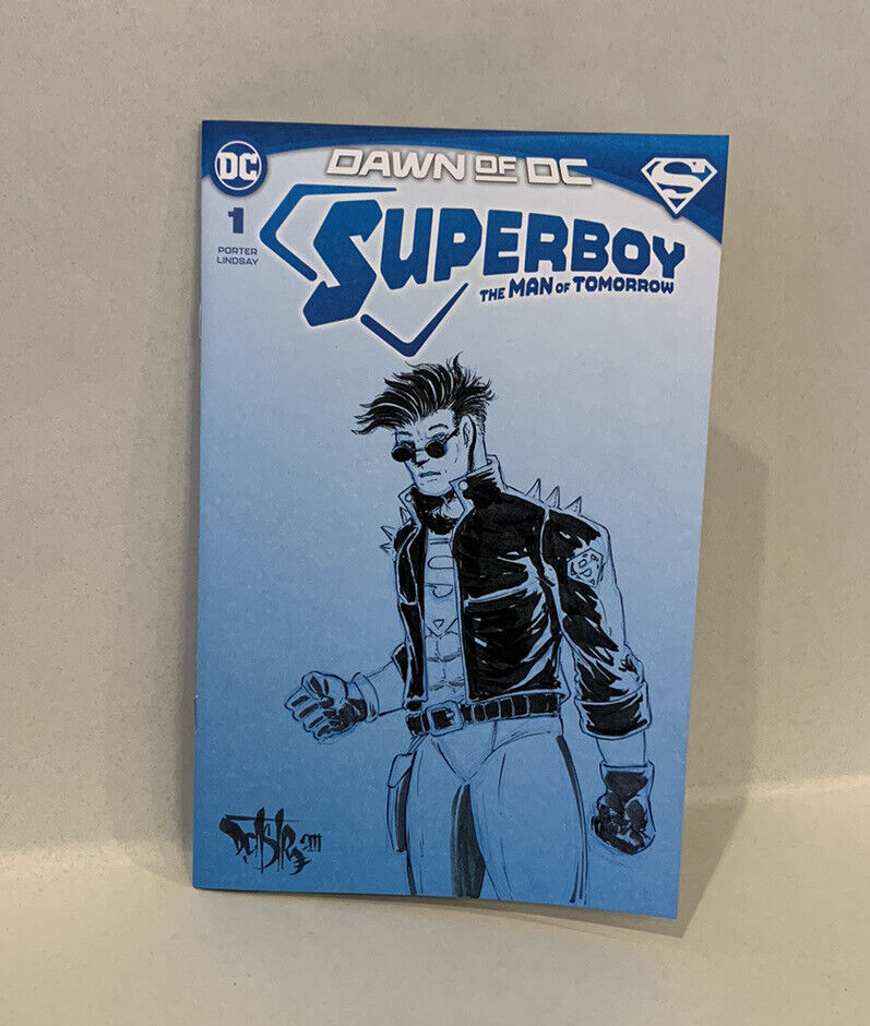 SUPERBOY MAN OF TOMORROW #1 Blank Cover Variant Comic w Original DAVE CASTR Art