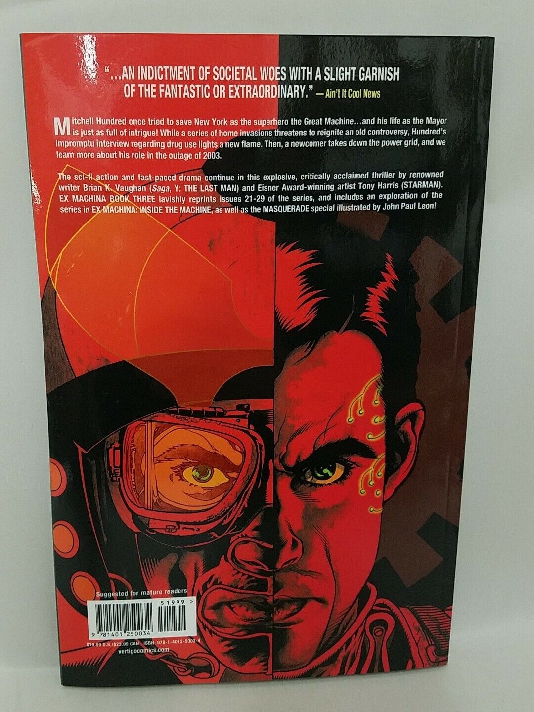 Ex Machina Vol 3 The First Hundred Days (2014) TPB DC Vertigo Comics New