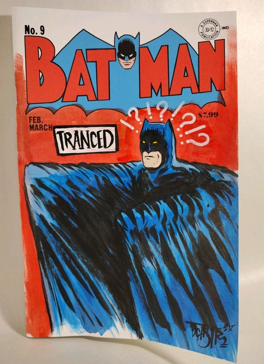 Batman #9 Facsimile Ed (2023) DC Comic Sketch Cover W Original Dave Castr Art