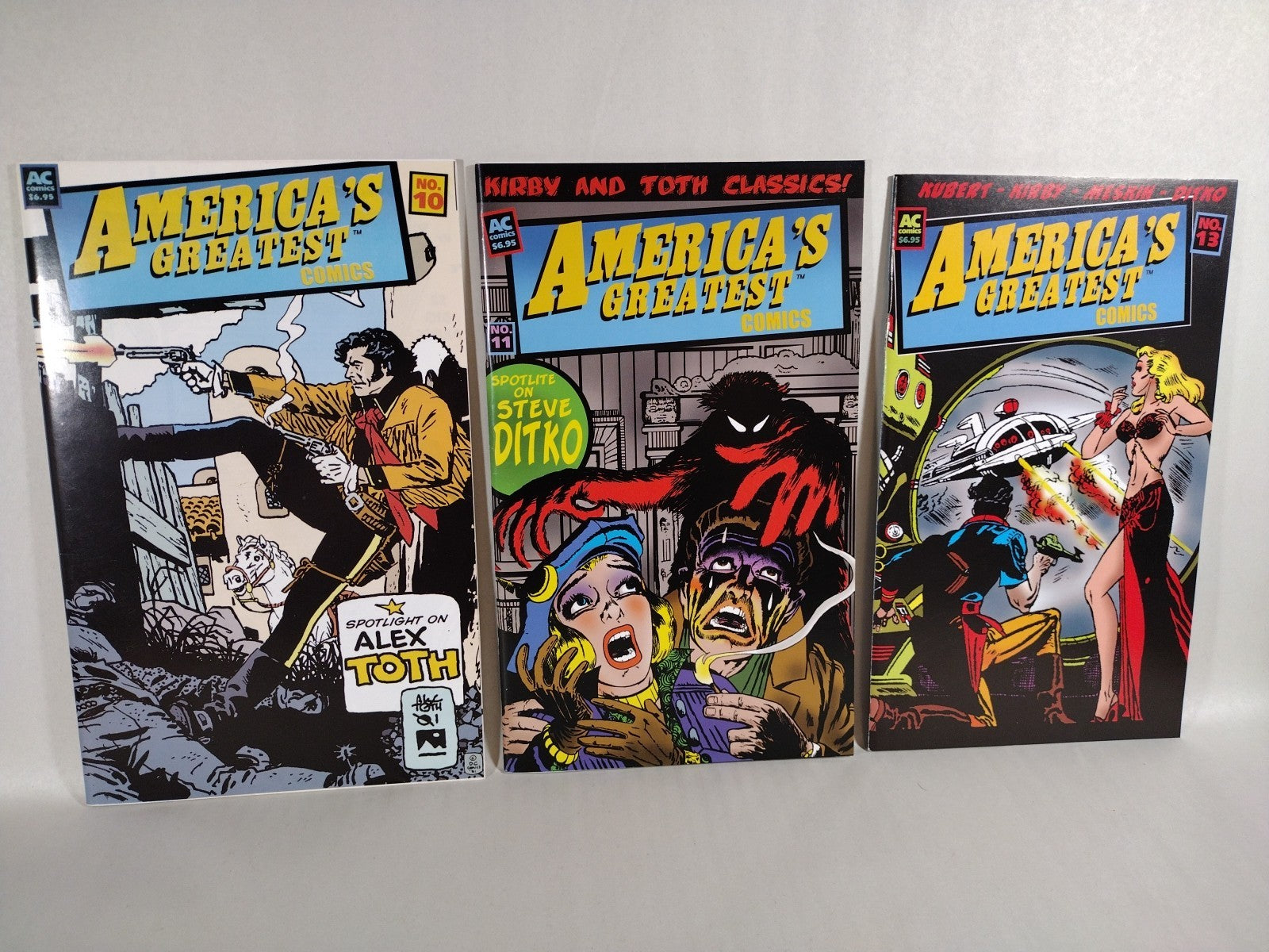 America's Greatest Comics (2004) AC Reprint Lot Set #10 11 13 Alex Toth Ditko