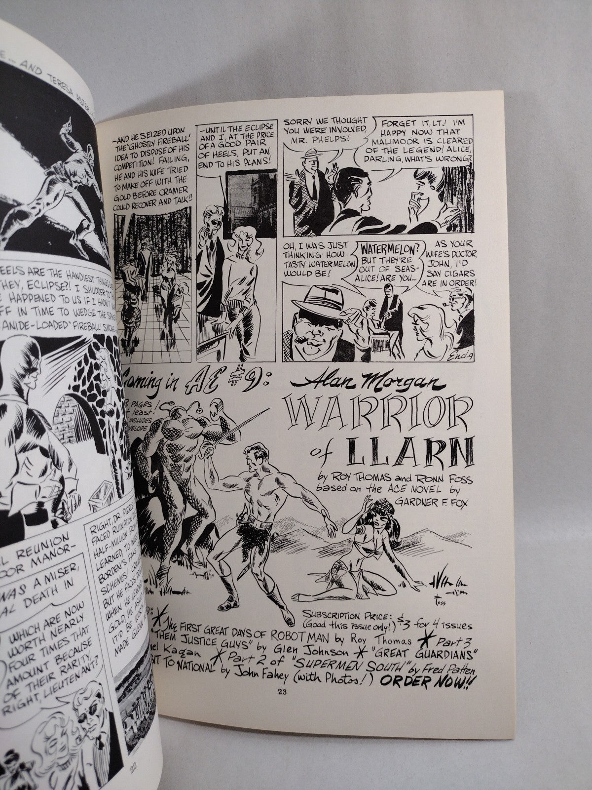 Alter Ego #8 (1965) Biljo White Black Hawk Cover Silver Age Fanzine The Eclipse 