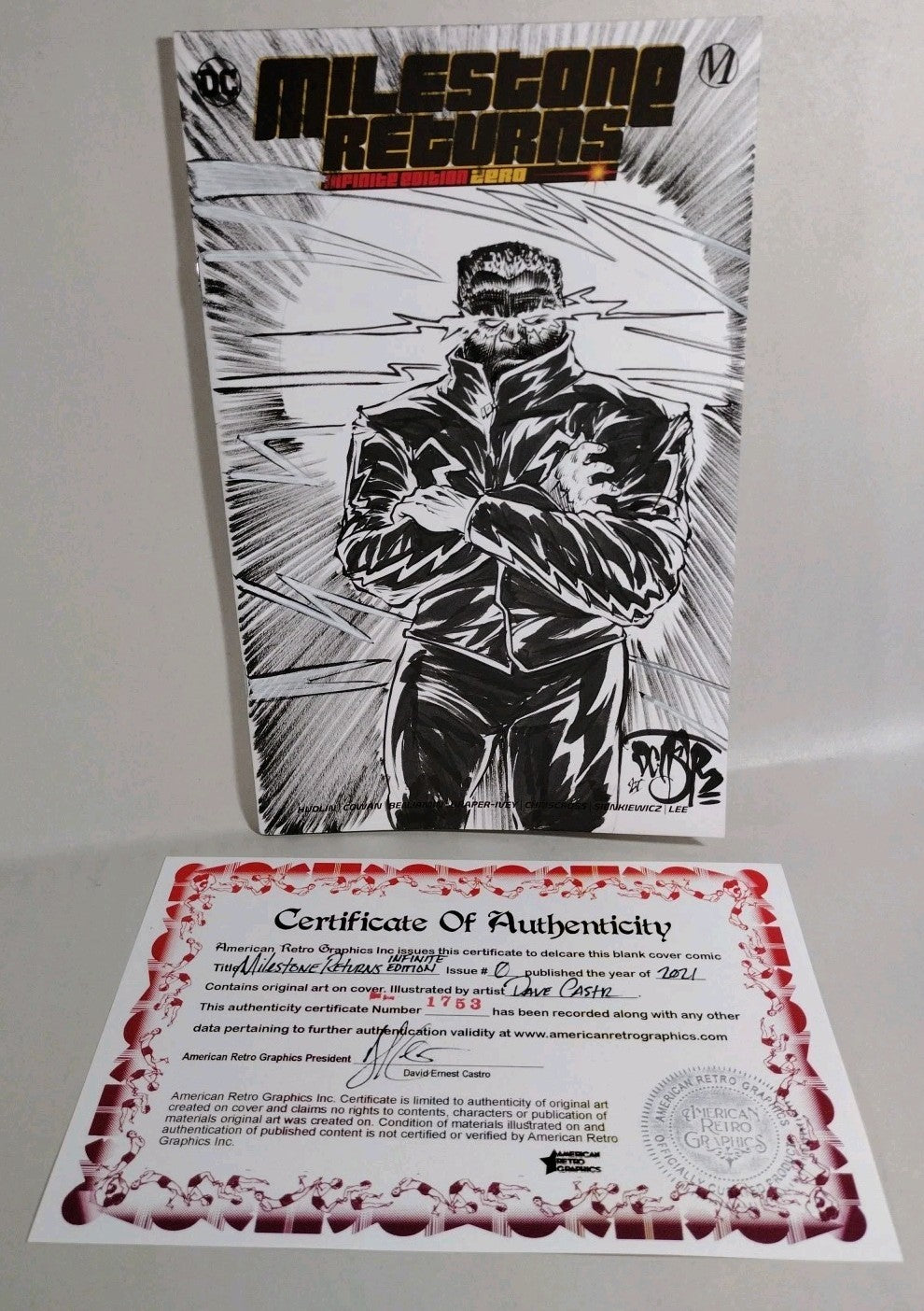 MILESTONE RETURNS INFINITE EDITION #1 Sketch Variant Cover W Original DCastr Art