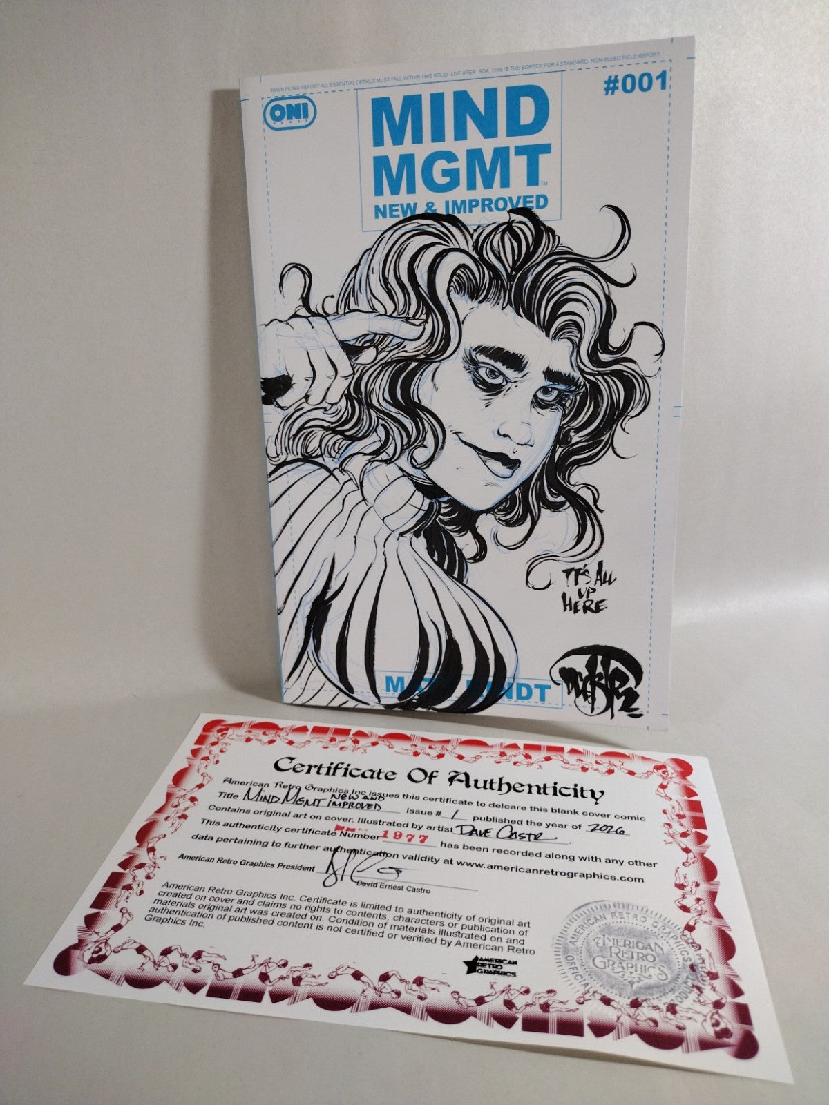 Mind MGMT New & Improved #1 (2026) Oni Sketch Cover W Original Dave Castr Art