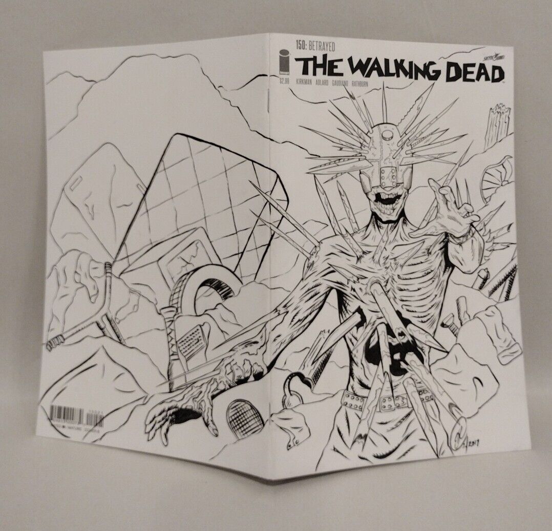 Walking Dead #150 (2016) Sketch Variant Cover Comic W Original Brett Ruppert Art