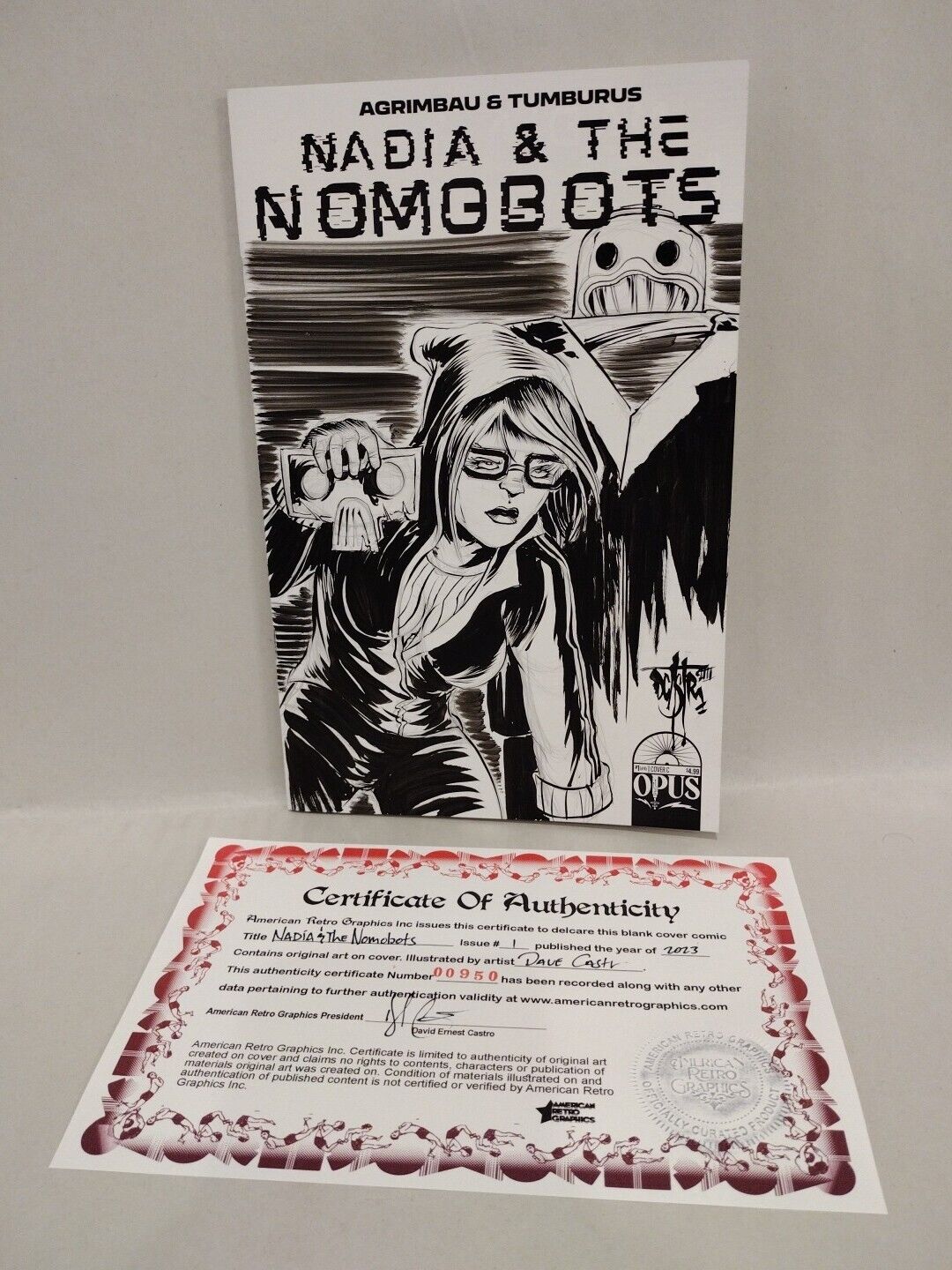 Nadia & The Nomobots #1 (2023) Opus Comic Sketch Variant W Original Dcastr Art