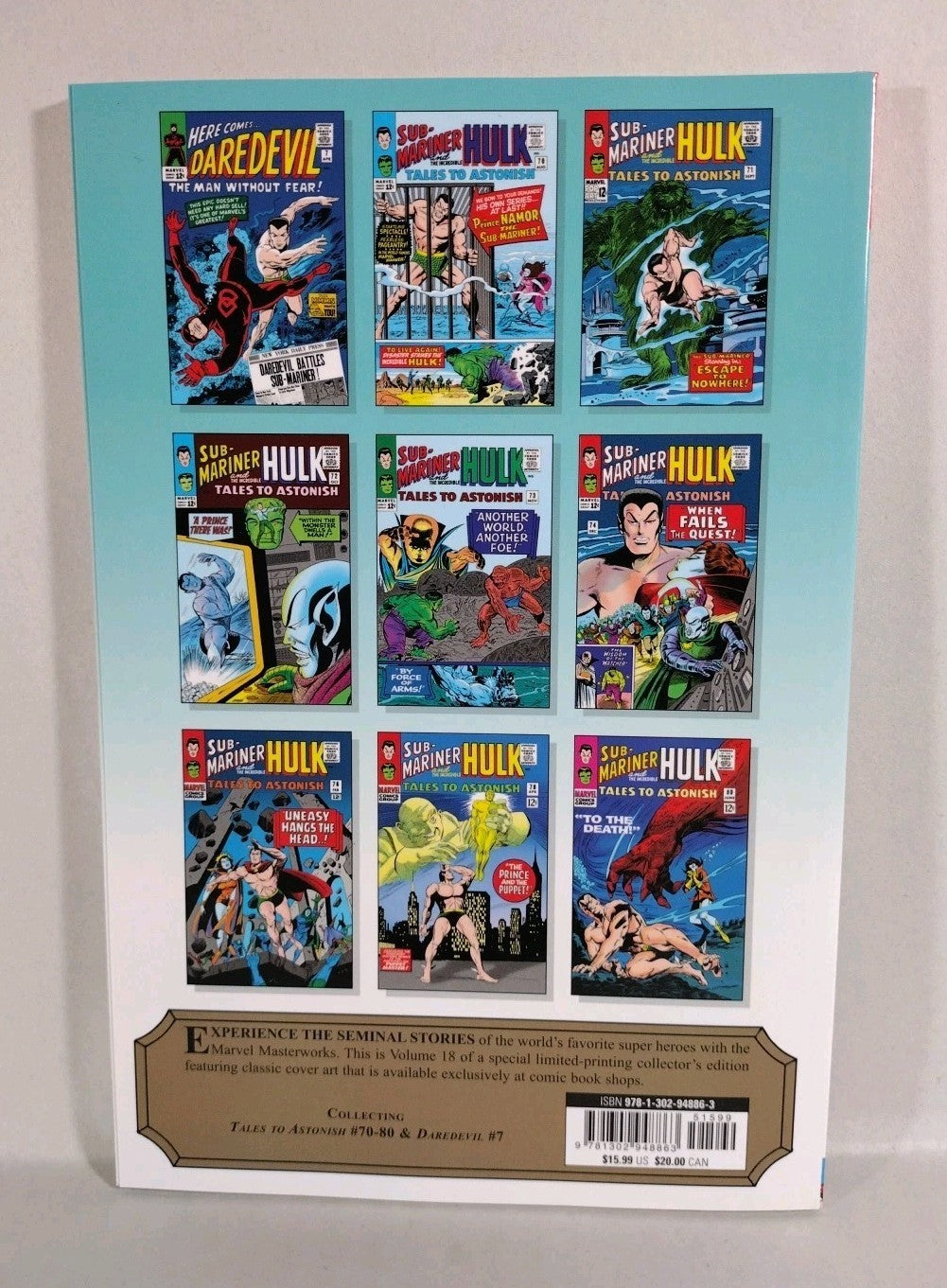 Mighty Marvel Masterworks Namor Submariner Vol 1 (2022) TPB SC Variant Cover New