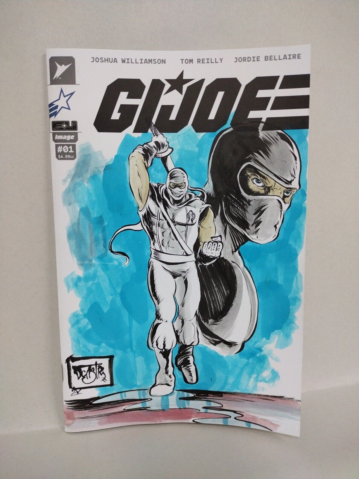GI Joe 1 (2024) Image Sketch Cover Var Comic W Original DCastr Stormshadow Art