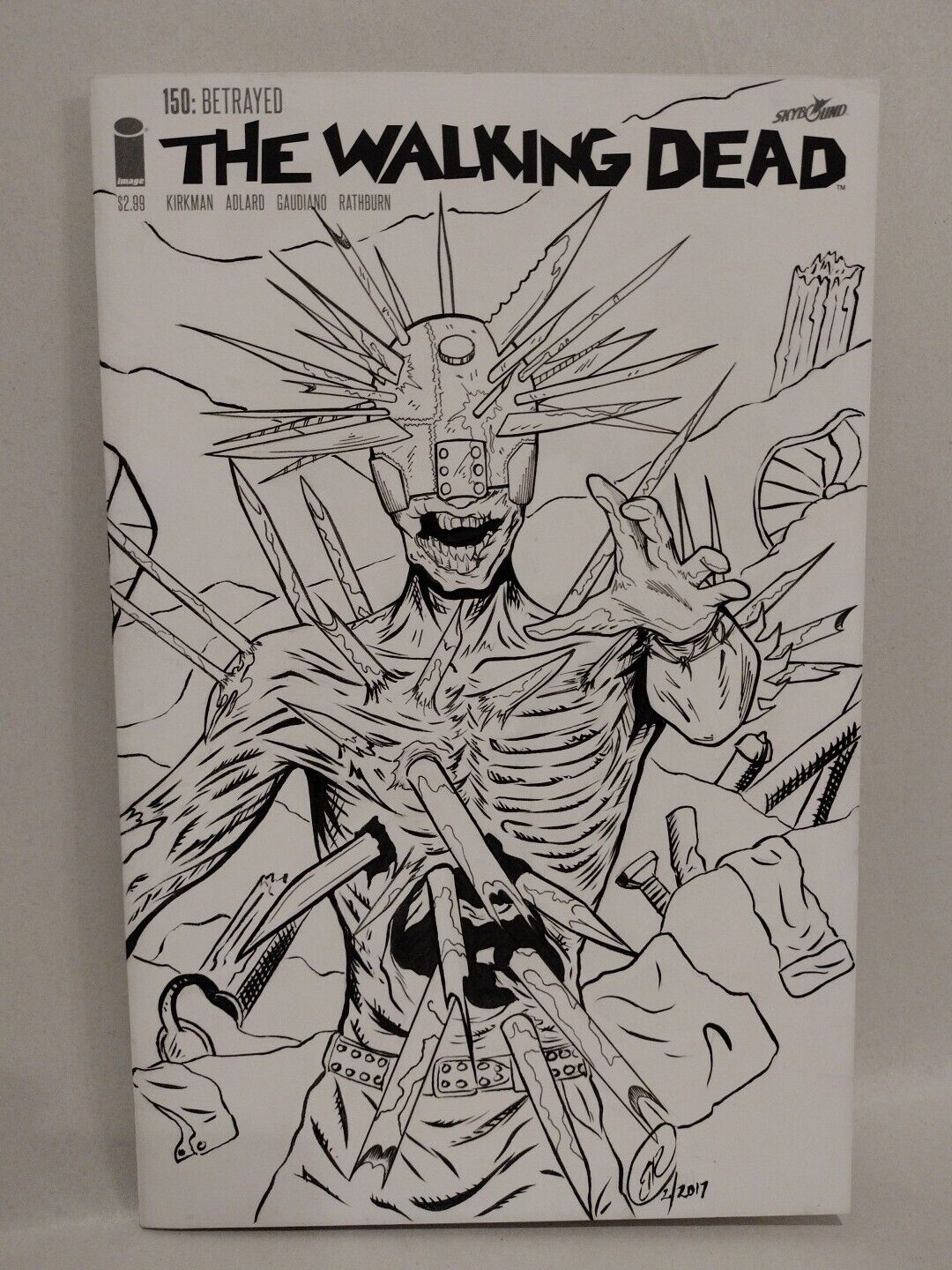 Walking Dead #150 (2016) Sketch Variant Cover Comic W Original Brett Ruppert Art