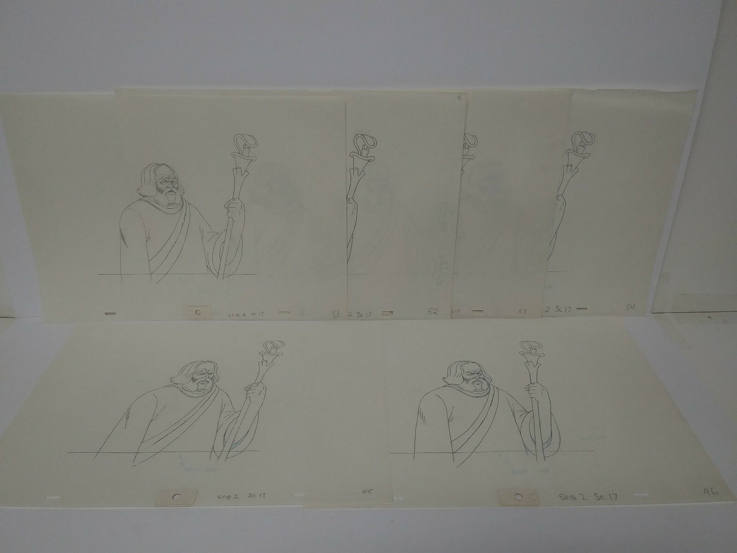 Lot Of 19 Original 1981 Heavy Metal Animation Pencil Art Prelims of Taarna Elder