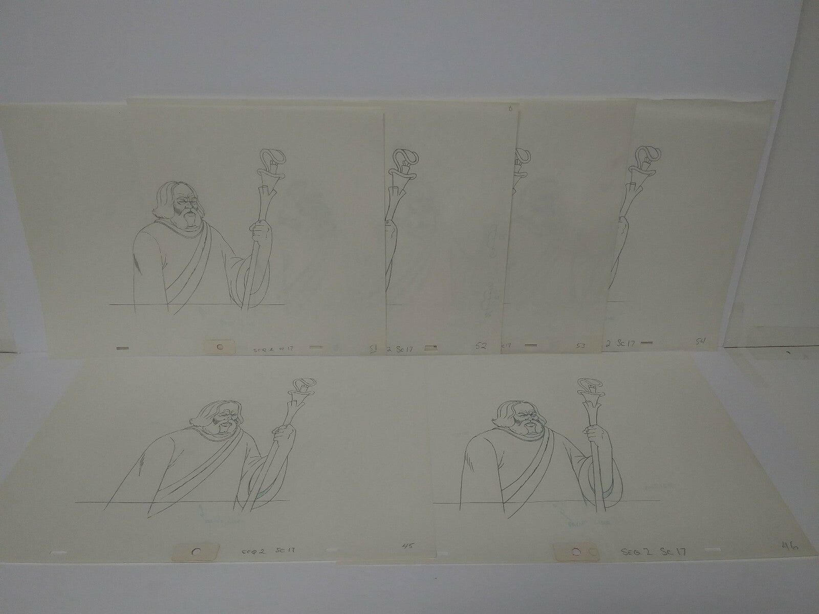 Lot Of 19 Original 1981 Heavy Metal Animation Pencil Art Prelims of Taarna Elder