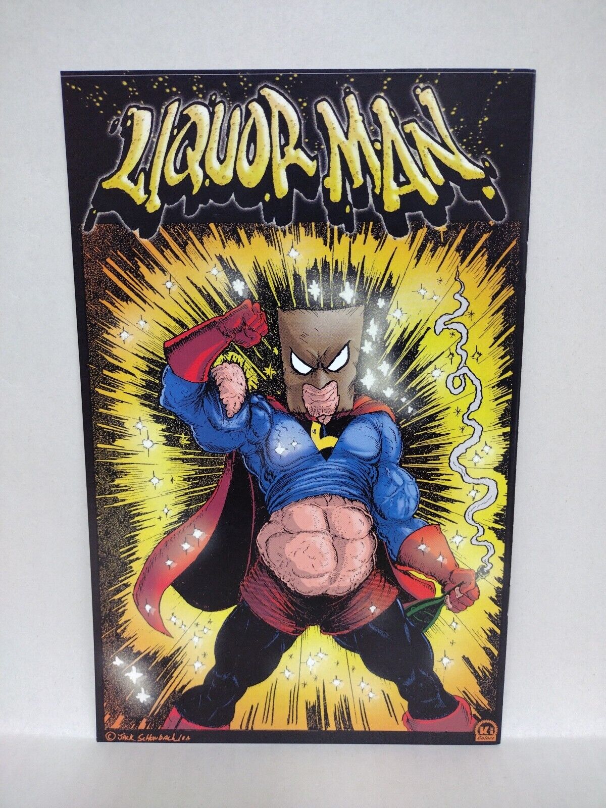 Liquor Man #1 (2002) Flagrant Comic Con Gold Foil Exclusive W COA Homage Cover