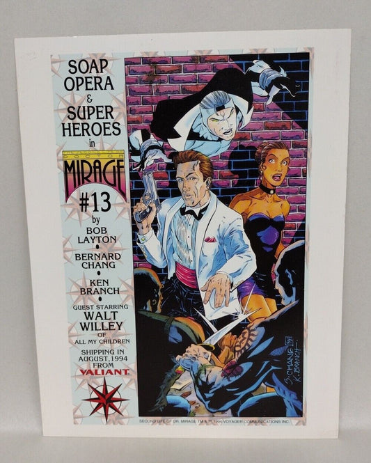 Second Life Of Doctor Mirage #13 (1994) Rare Valiant 8X10" Cardstock Promo Flyer