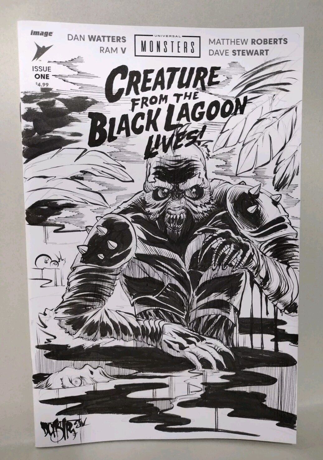 Creature From Black Lagoon #1 (2024) Image Comics Sketch Variant W Original Art 