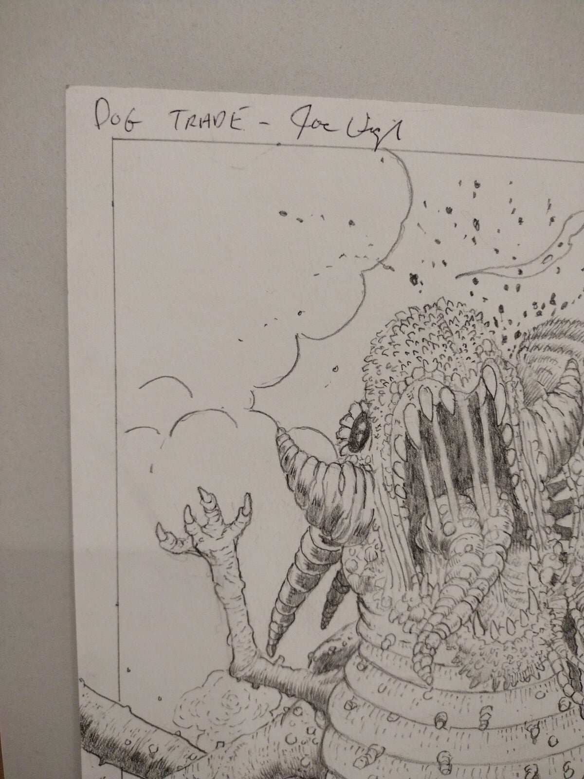 Joe Vigil Original DOG Comic Double Page Pencil Illustration 22 X 17" Signed