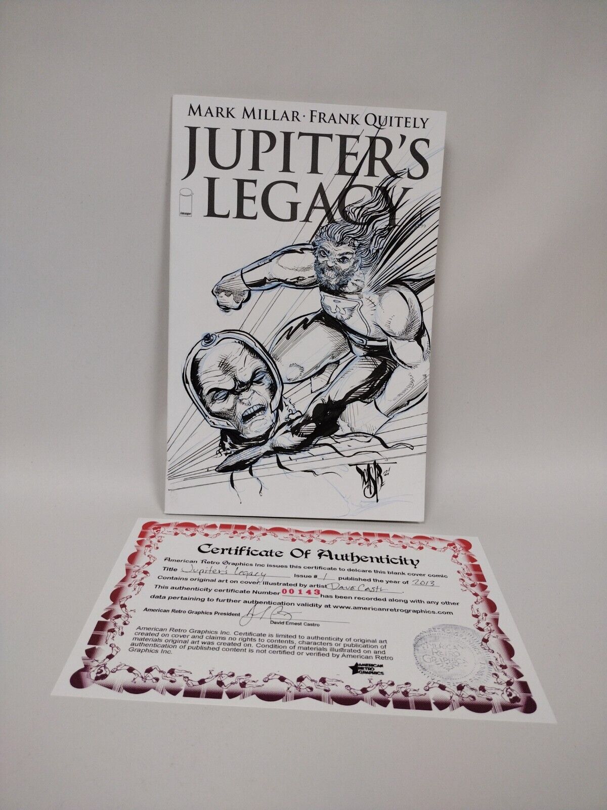 Jupiter's Legacy #1 (2013) Blank Cover Comic w Original Art UTOPIAN DCastr