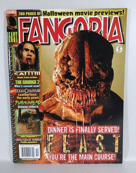 FANGORIA Magazine #257 (2006) SAW 3 TCM Pumkinhead Grudge 2 Feast 100 Pgs