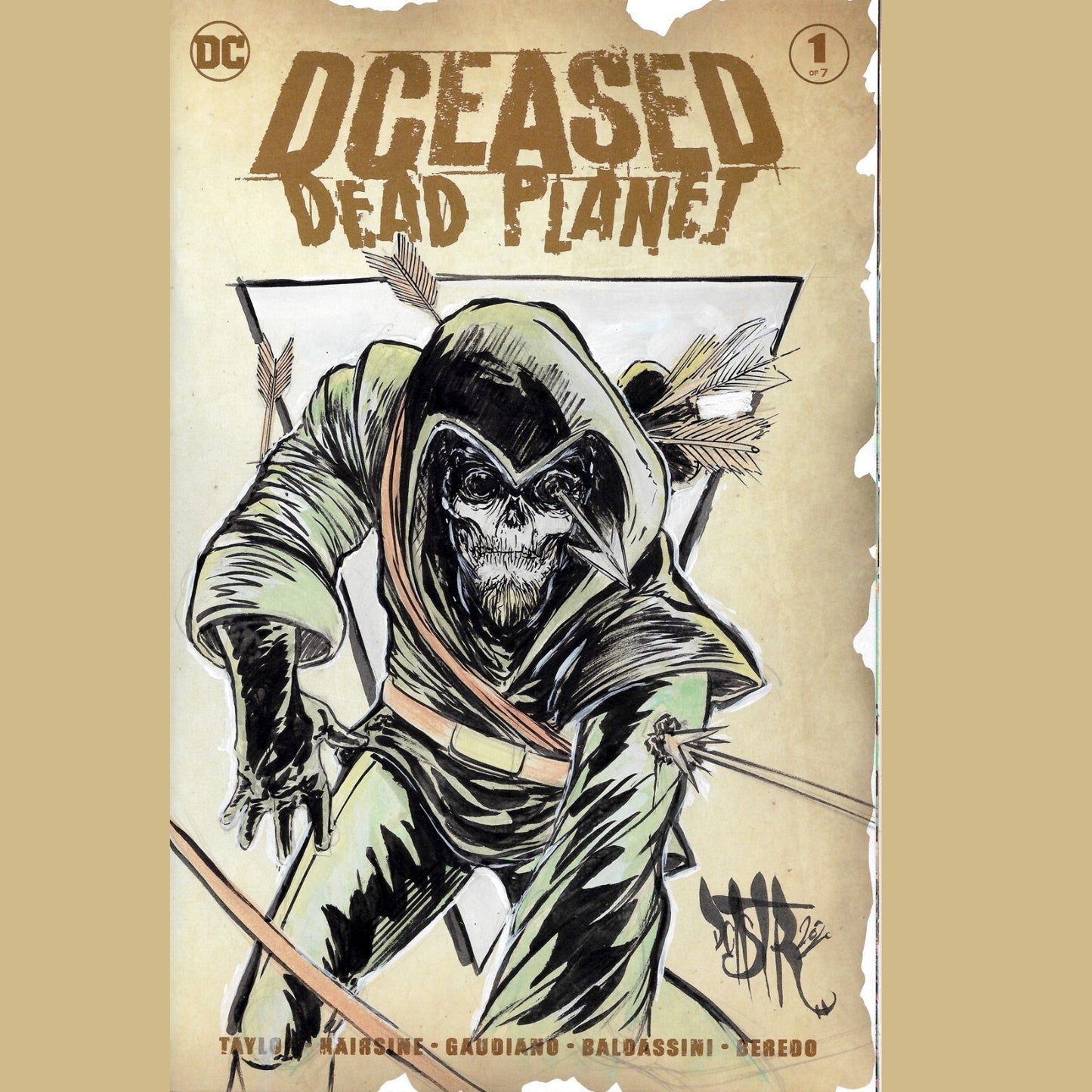DCeased Dead Planet #1 (2020) DC Comic Sketch Cover w Original DCastr DCastr Art