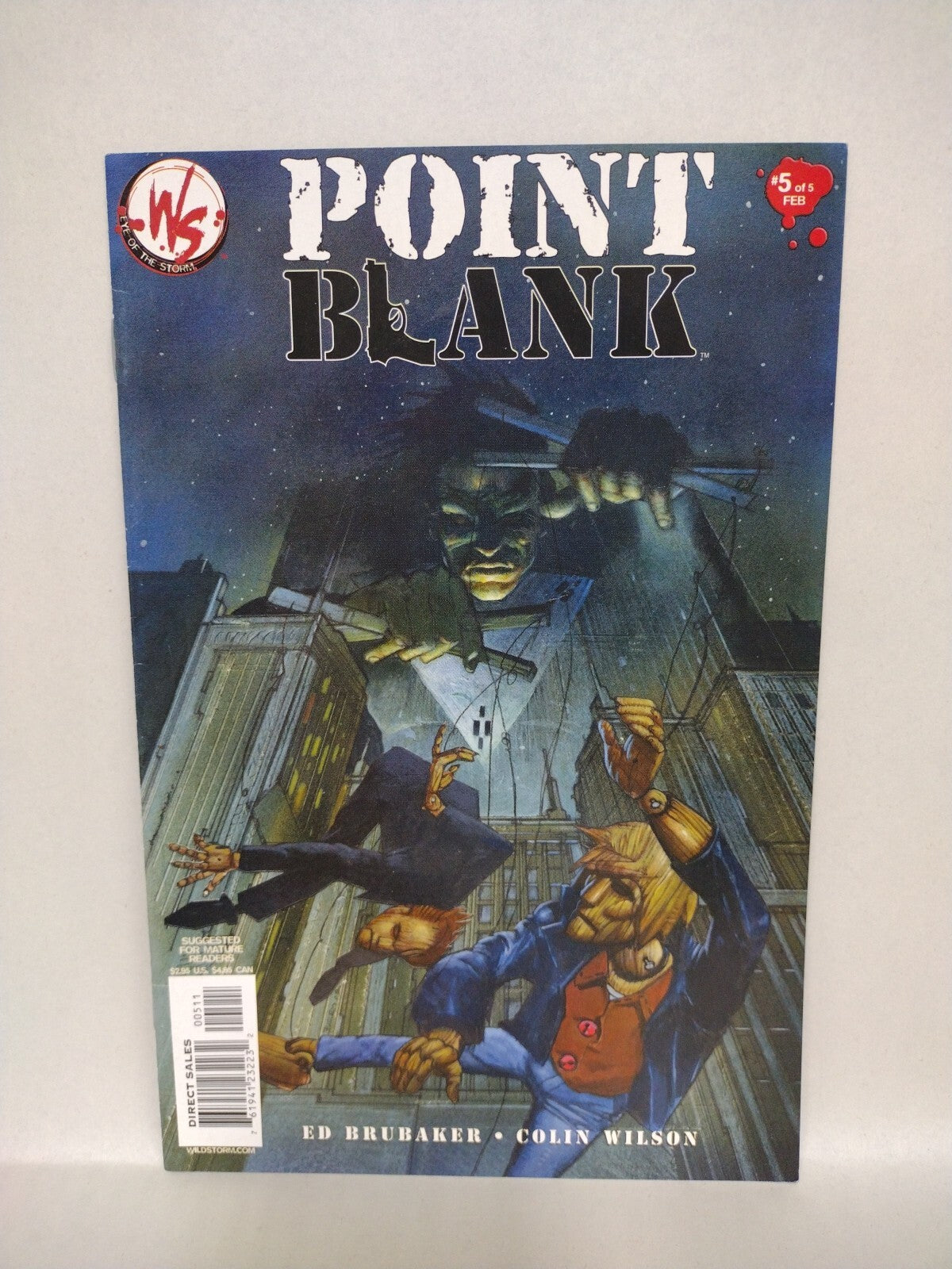 Point Blank (2001) Complete Wild Storm Comic Set #1 2 3 4 5 Ed Brubaker Grifter
